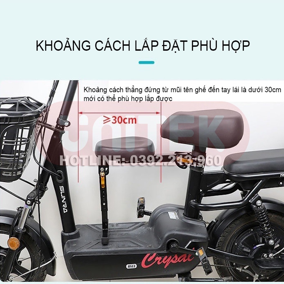 Ghế Ngồi An Toàn: Gấp Gọn Gắn Trên Xe Đạp, Xe Đạp Điện, Xe Máy Điện - Dành Cho Trẻ Em