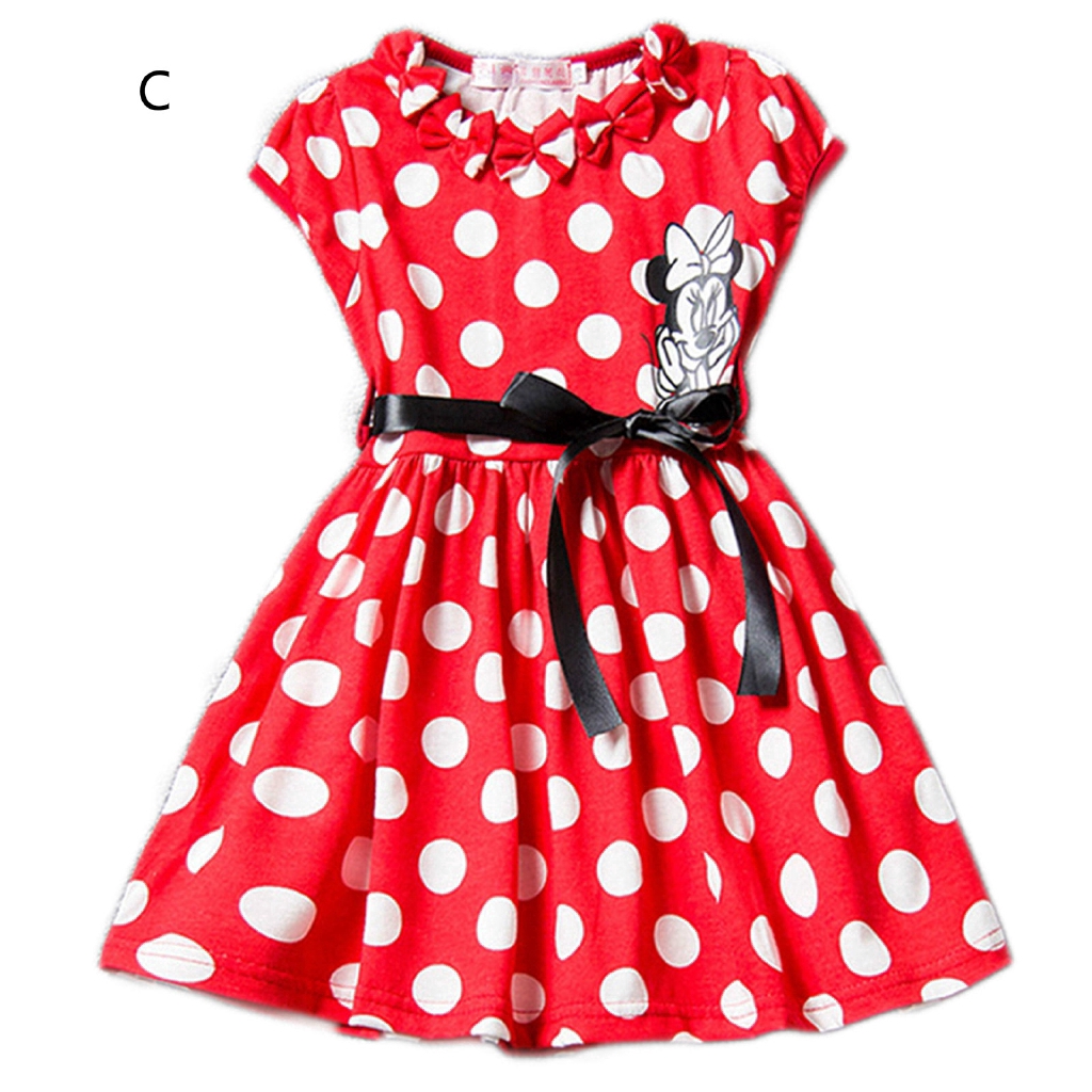Đầm sát nách in hình chuột Mickey dễ thương cho bé gái