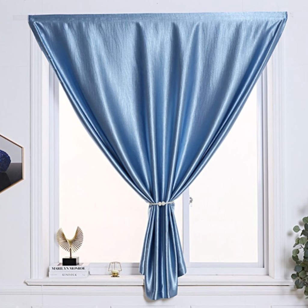 Rèm cửa dán tường, rèm cửa sổ vải gấm cao gấp, shop remcuamia