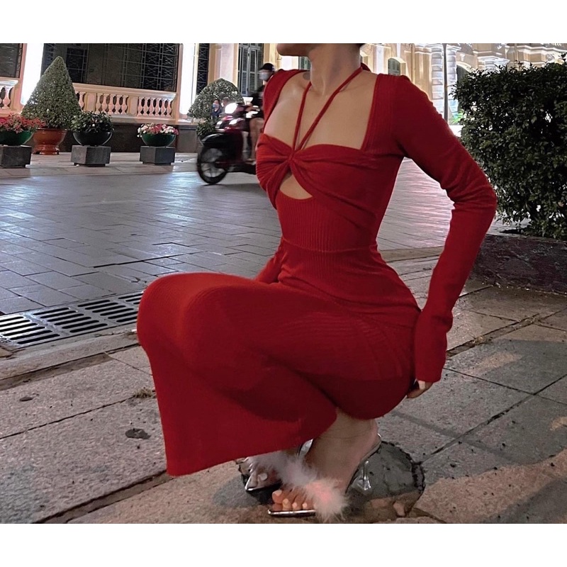 Đầm Body cổ yếm cực tôn dáng | BigBuy360 - bigbuy360.vn