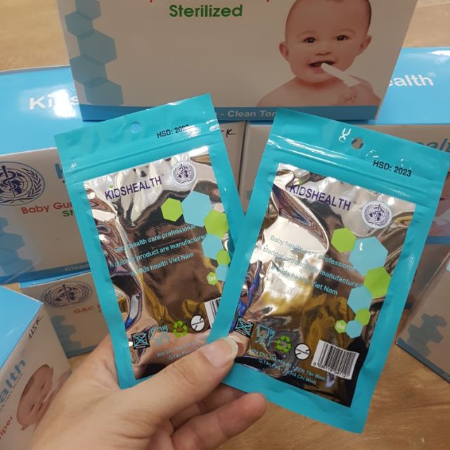 💖💖BIG SALE💖💖 Gói 10 Gạc Rơ Lưỡi Tiệt Trùng Kidshealth Cho Bé Tiện Lợi