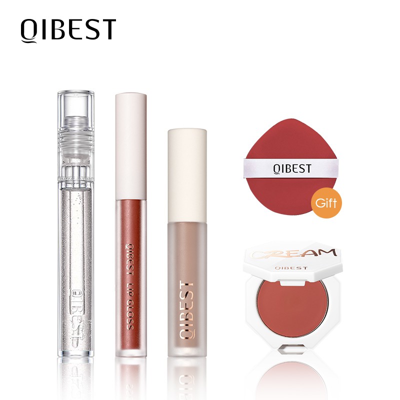 QIBEST 4 Piece Set Lip Gloss + Concealer + Blush + Lipstick 98.5g | BigBuy360 - bigbuy360.vn
