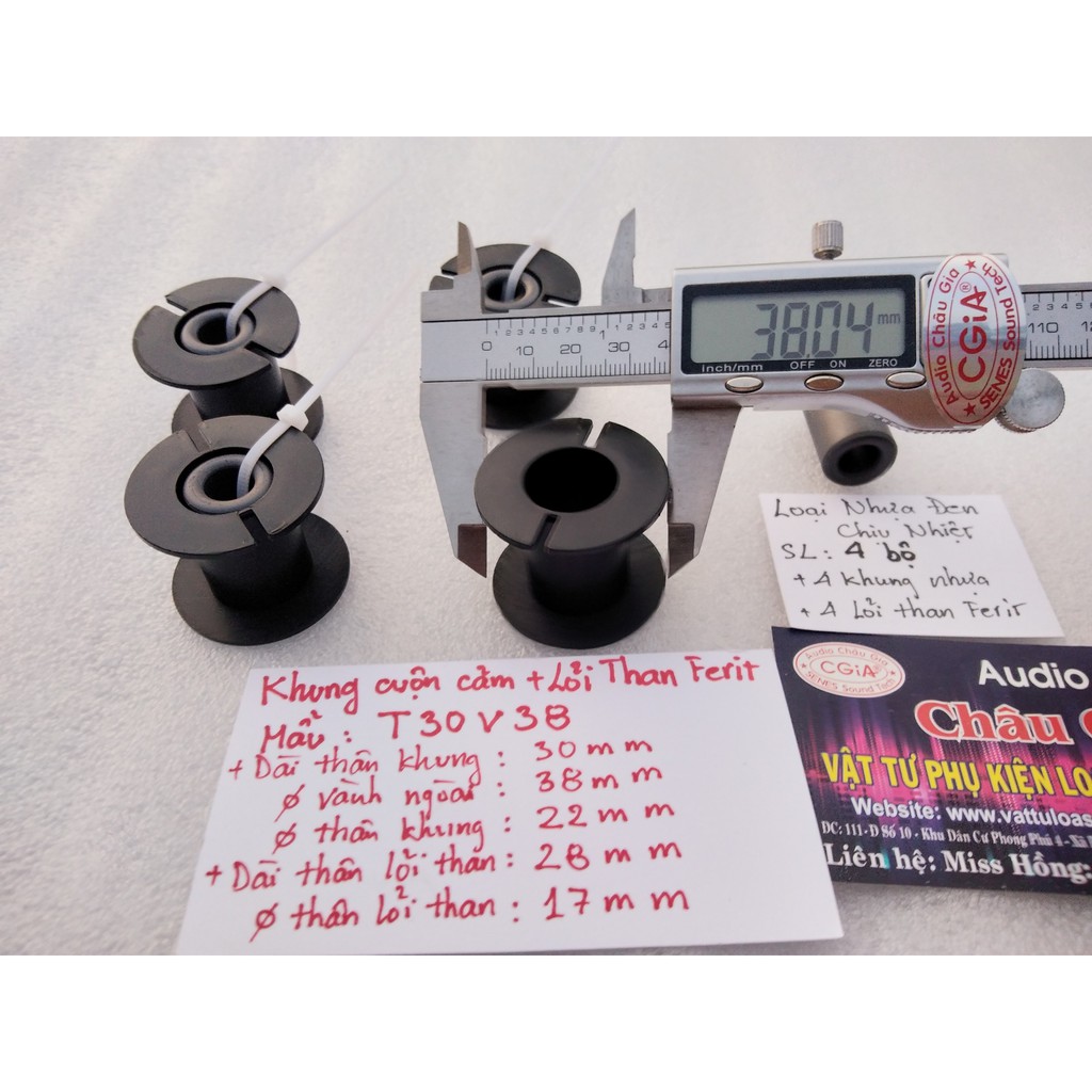 KHUNG CUỘN CẢM - LÕI NHỰA QUẤN CUỘN CẢM TRÒN 4 Bộ Audio Châu gia