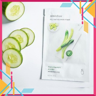 Mặt Nạ Miếng Chiết Xuất Dưa Leo Innisfree My Real Squeeze Mask