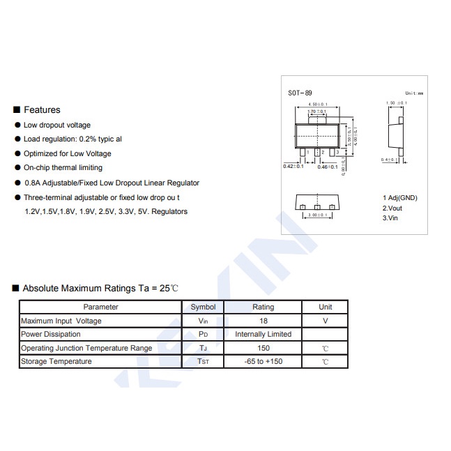 Linh kiện AMS1117-ADJ SOT-223