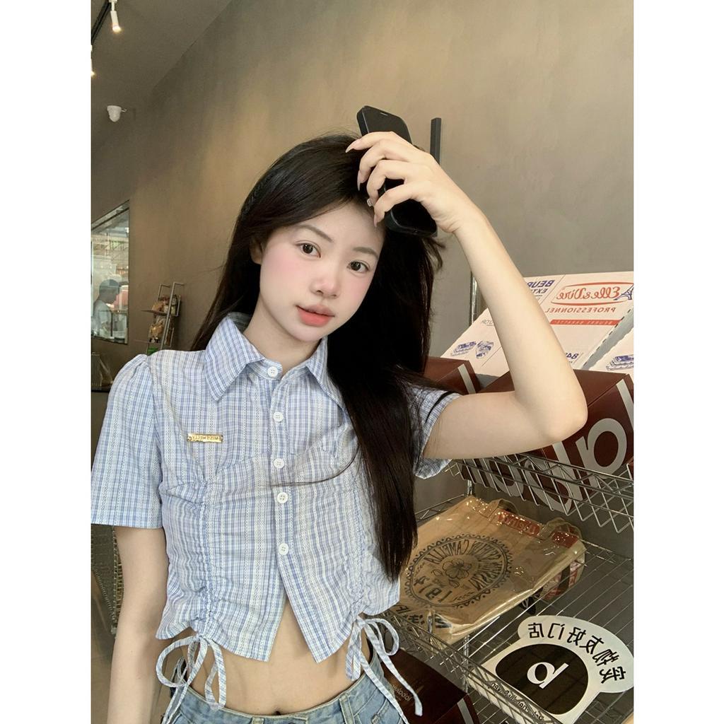 「 WELOVE1 」Áo Sơ Mi Ngắn Mỏng Phù Hợp Với Mùa Hè Cho Nữ