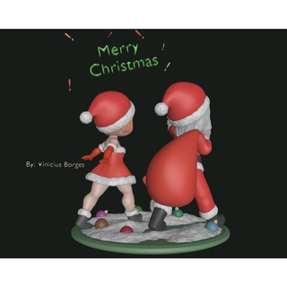 File in 3D Christmas Diorama