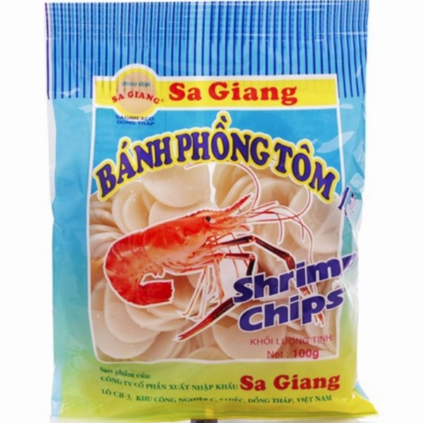 Bánh Phồng Tôm Sa Giang loại  ngon gói 100g