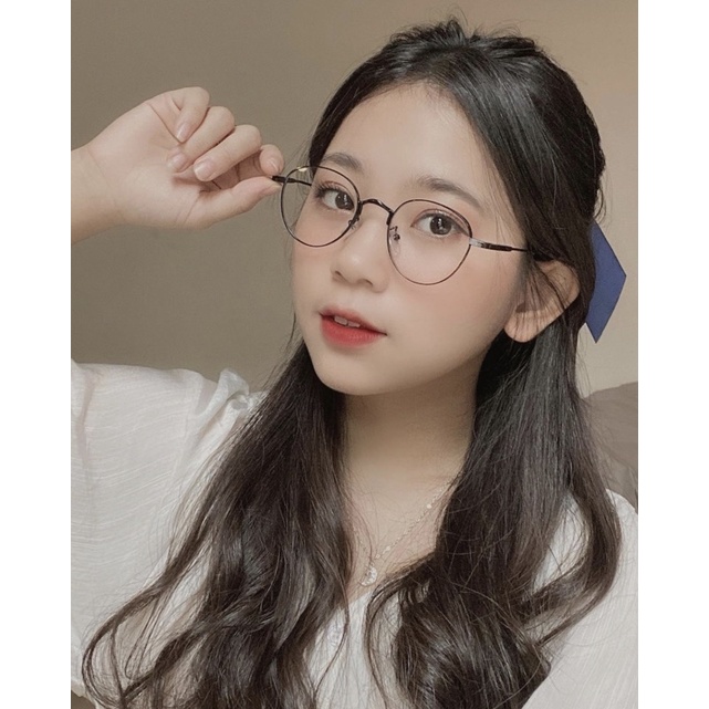 Kính Giả Cận, Gọng Kính Cận Titan Cao Cấp Nam Nữ Đang Tròn Hàn Quốc Jolie Eyewear
