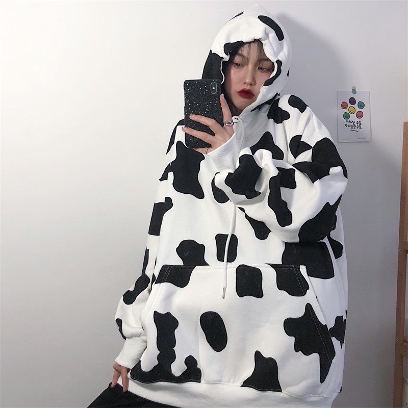 Áo Hoodie Bò Sữa Form rộng Unisex Nam Nữ Couple - Lana Store | BigBuy360 - bigbuy360.vn