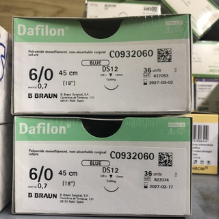 [HỘP 36 TÉP 6/0] Chỉ phẫu thuật không tiêu DAFILON,chỉ nylon, chỉ phẫu thuật thẩm mỹ nhấn mí Dafilon 6/0 Braun