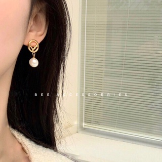 Khuyên Tai Nữ Đính Ngọc Trai Nhân Tạo Sang Trọng - Bông Tai Trái Châu Cho Quý Cô Thanh Lịch