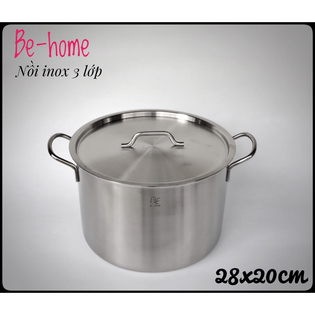 Nồi inox 3 lớp Behome xuất khẩu 28x20cm