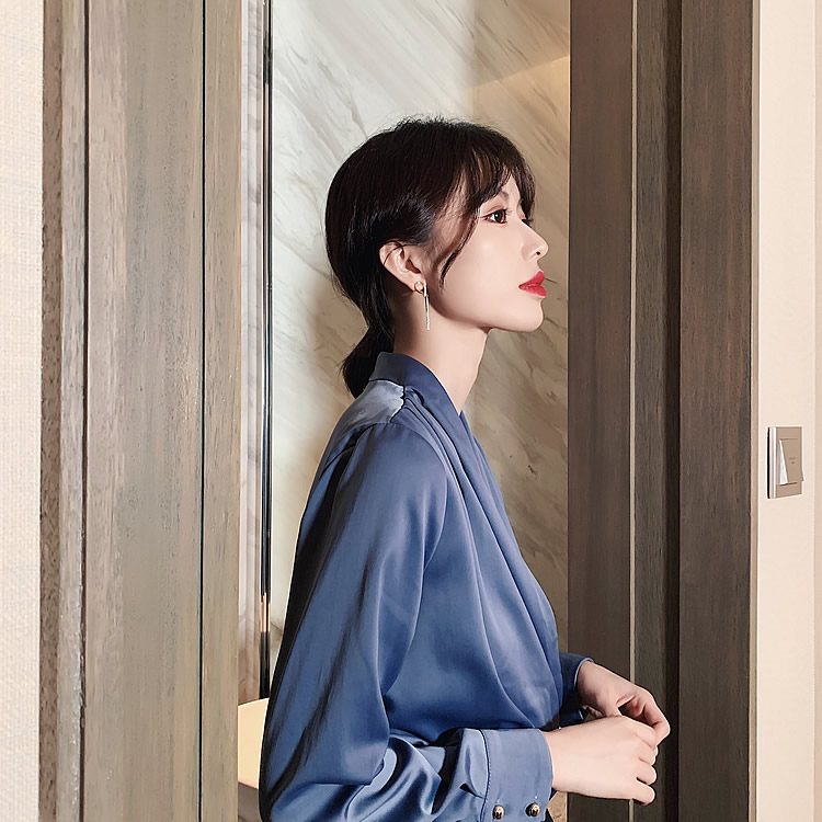 Đôi khuyên tai dài đính đá thời trang cho nữ