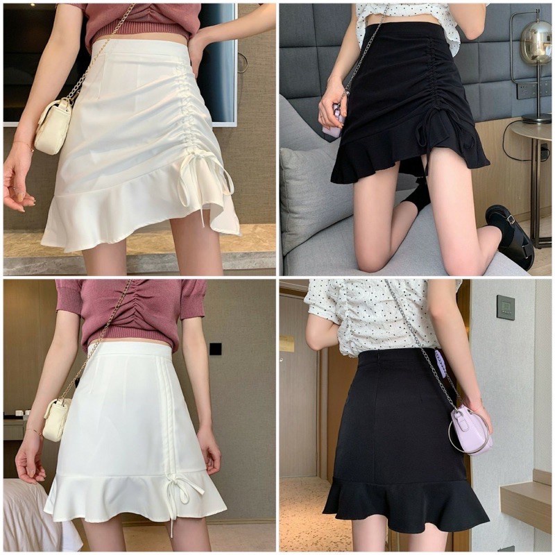 Chân váy nữ ngắn, chân váy chữ A có dây rút điệu đà chất đũi  siêu xinh Z006(có ảnh thật) | BigBuy360 - bigbuy360.vn