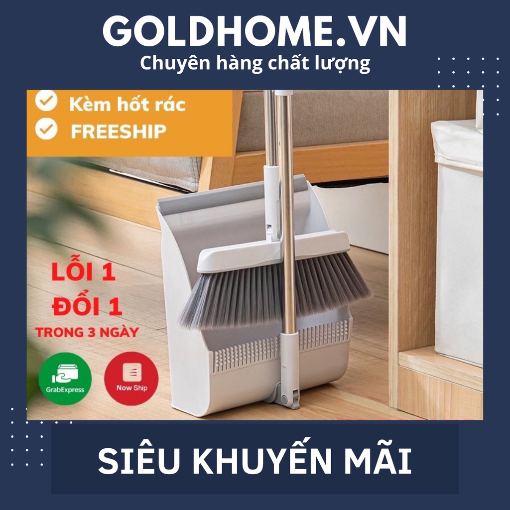 ❤️ Freeship ❤️ Chổi Quét Nhà, Chổi Đa Năng Xoay 360 Kèm Hót Rác Gấp Gọn Tiện Lợi, Chổi Kèm Hót Rác, Chổi Thông Minh