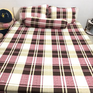 Bộ drap cotton thắng lợi: 1 drap, 2 vỏ nằm, 1 vỏ ôm