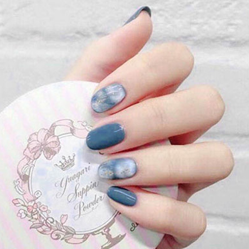 Hộp 24 Móng Tay Giả Trang Trí Kèm Keo Dán