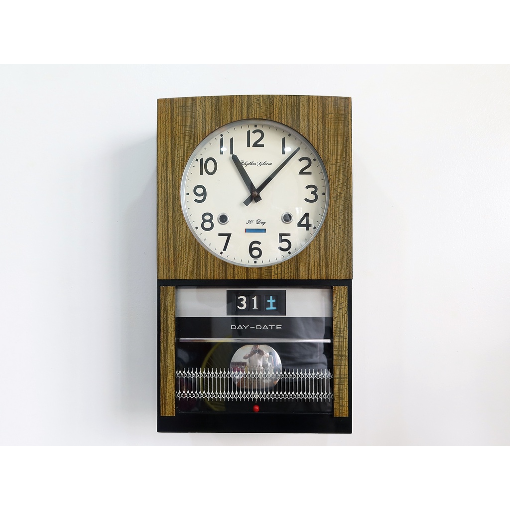 Đồng hồ treo tường quả lắc lên dây cót cổ Nhật Bản hiệu Rhythm Gloria 30 Day