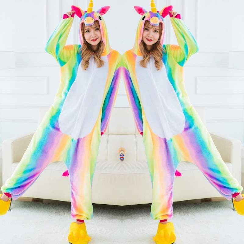 Bộ Đồ Thú Unicorn Rainbow Kỳ Lân Cầu Vồng Chất Nhung Mềm Mịn | BigBuy360 - bigbuy360.vn