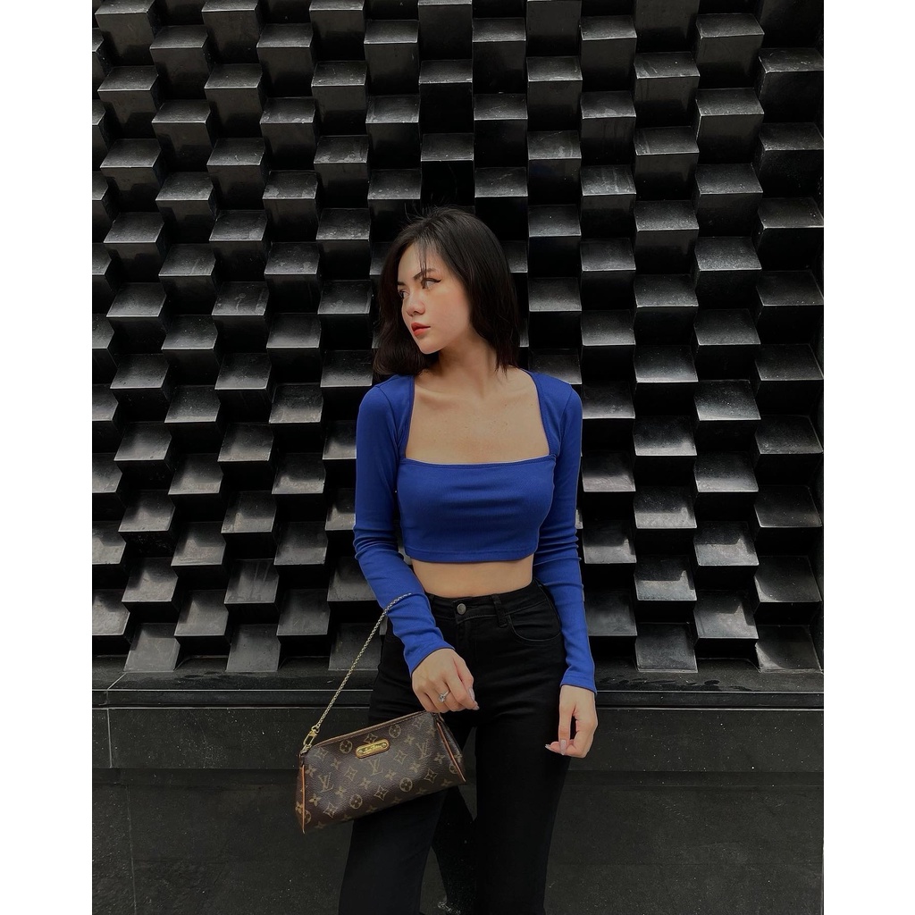 Leve Concept - Áo croptop dài tay ôm body Tify - Freesize