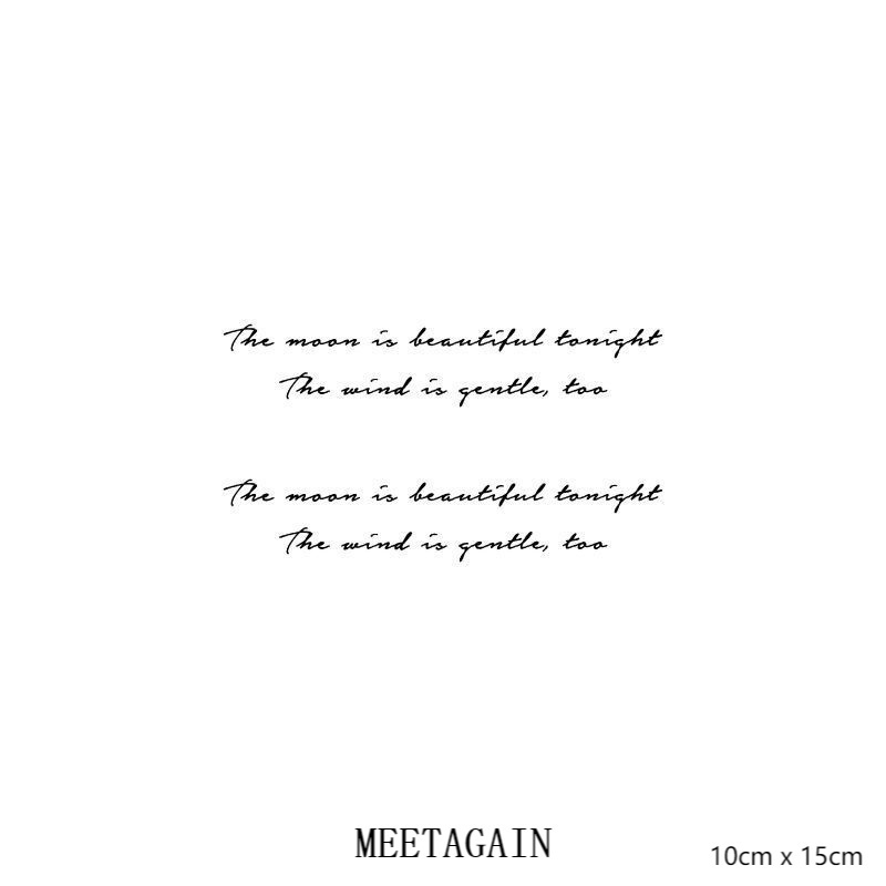 【MEET Magic Tattoo】Hình xăm tạm thời chống thấm nước cỡ 10x15cm giữ màu 15 ngày L-010