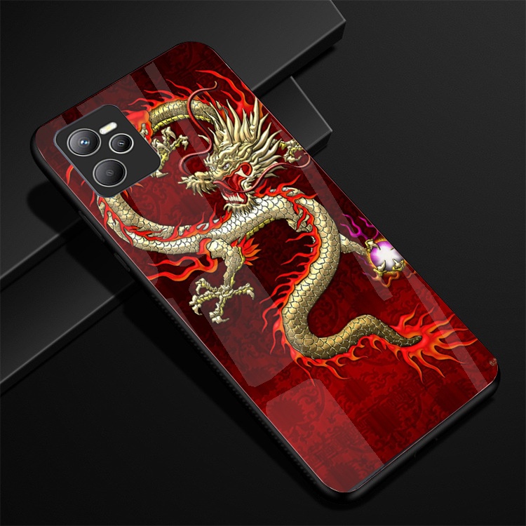 Ốp Lưng Kính REALME C35 Hình in 3D sáng bóng cao cấp