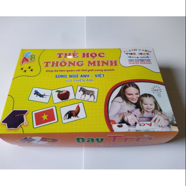Thẻ học thông minh 18 chủ đề nhà phát hành Việt Hà M101736 kích thước 12x16cm tổng 256 thẻ 1 bộ