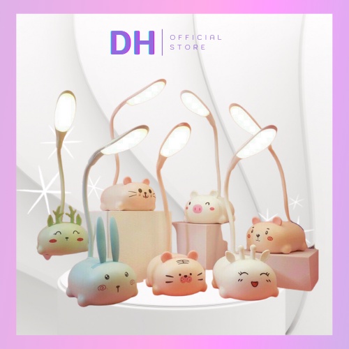 Đèn bàn học hình thú, Đèn đọc sách, Đèn ngủ an toàn bảo vệ mắt DH OFFICIAL STORE