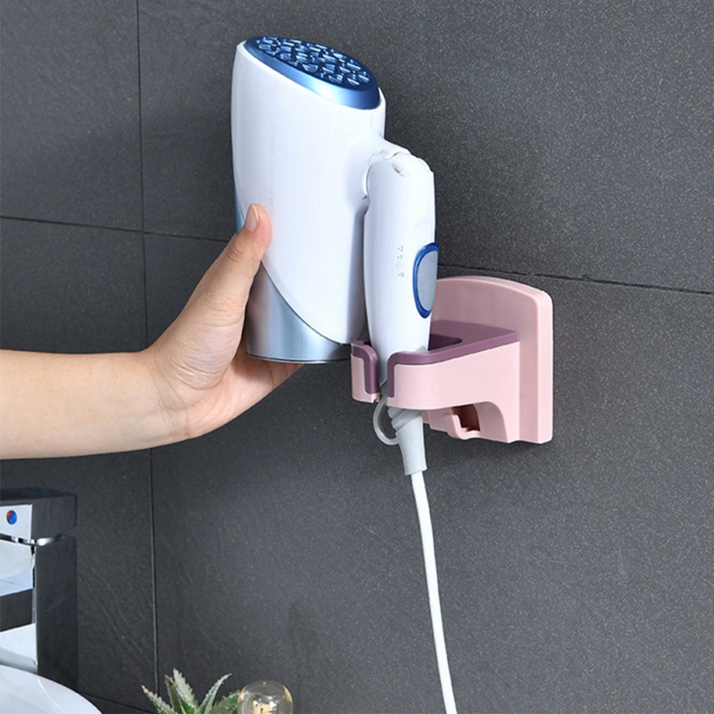 Giá đỡ máy sấy tóc gắn tường không cần khoan tiện dụng để sắp xếp cho nhà tắm