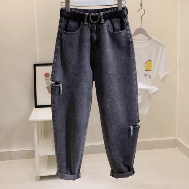 [Bigsize 30-36] Quần Baggy Jean Rách Sole 2 Sườn, Full 5 Màu, Lưng Cao, Form Đẹp, Không Co Giãn | BigBuy360 - bigbuy360.vn