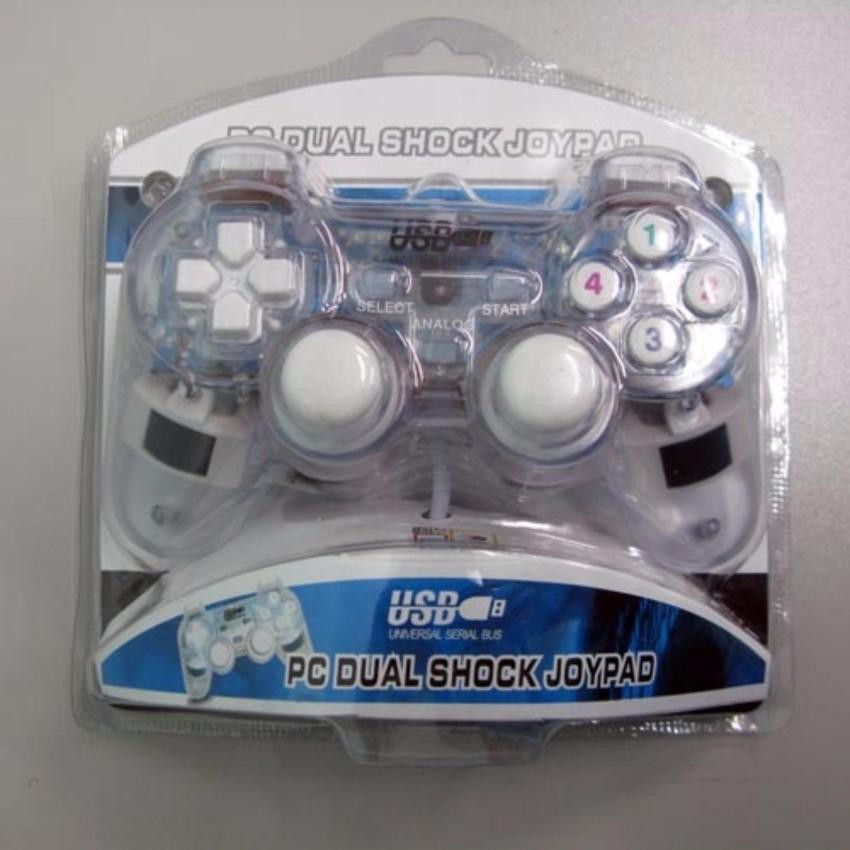 Tay cầm chơi game cho PC đơn rung có đèn LED trắng . giá cưc sốc