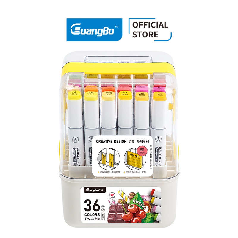 Bút Màu Marker Hai Đầu Guangbo cao cấp - Bộ Bút Marker Chuyên Nghiệp Tô Màu Manga Anime Mỹ Thuật Guangbo - GUBH02252
