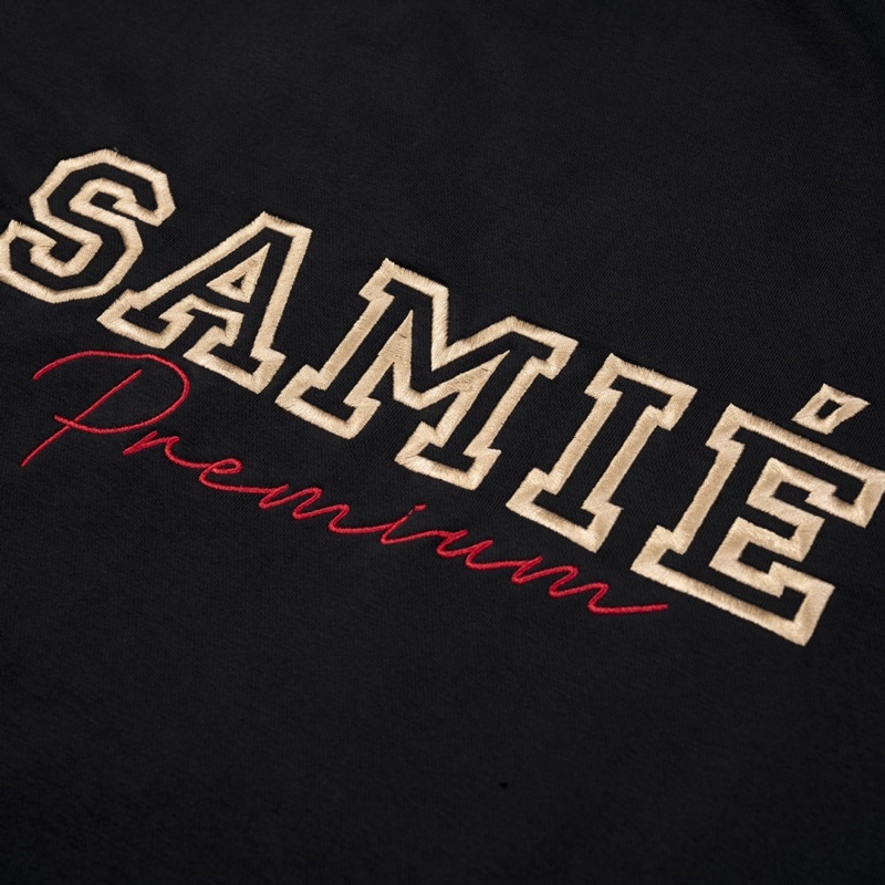 ÁO HOODIE CHÂN CUA FORM RỘNG THÊU LOGO SAMIÉ PREMIUM  - ÁO HOODIE DÂY RÚT - HOODIE ĐEN