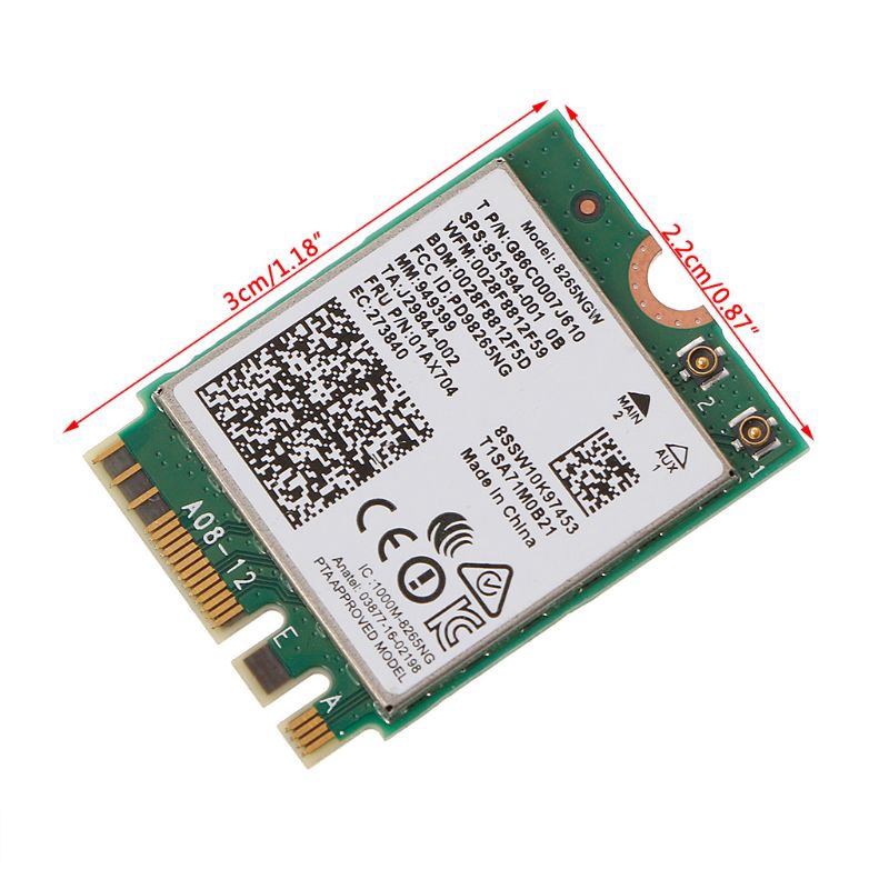 Dual Band Wireless NGFF Wifi Card For Intel 8265 AC AC8265 8265NGW M.2 2.4/5GHz