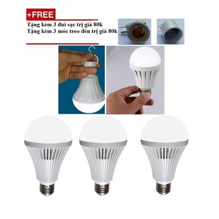 Bộ 3 bóng đèn tích điện thông minh SMARTCHARGE 12W shopaha247
