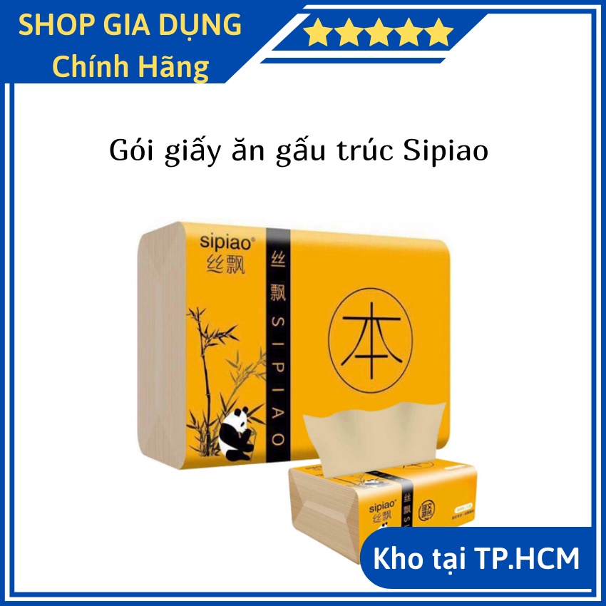 Gói giấy ăn Gấu Trúc Sipiao 💥 CAO CẤP 💥 giấy ăn gấu trúc 100% không có chất tẩy trắng, dai không bị mủn