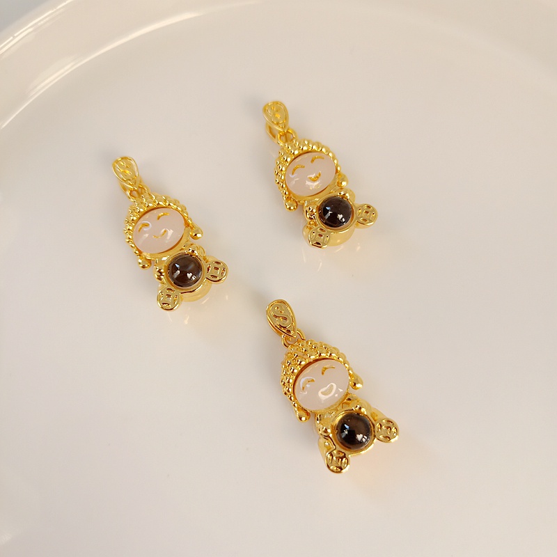 Mặt Vòng cổ Đồng Mạ Vàng 18K Đính Đá zircon Nhỏ Dễ Thương