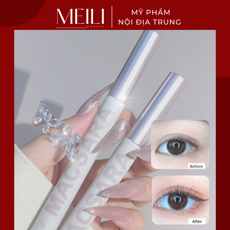 Mascara Maxfine Làm Dài Và Cong Mi Tự Nhiên Chống Nhòe Chống Nước Cho Người Mới Trang Điểm - Meili Beauty