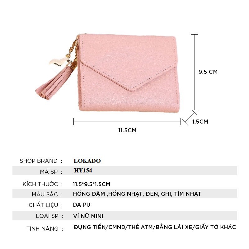 Ví nữ ngắn bì thư siêu hot HY154 | BigBuy360 - bigbuy360.vn