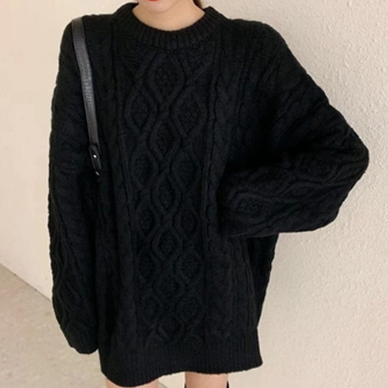 Áo Sweater Dáng Rộng Kiểu Hàn Quốc Thiết Kế Ngọt Ngào Cho Nữ