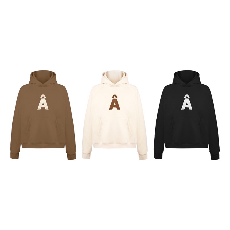 AA TELEX LOGO HOODIE // CANNOLI CREAM