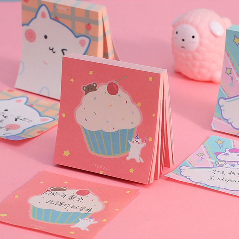 Giấy Ghi Chú Họa Tiết Hoạt Hình Phong Cách Hàn Quốc