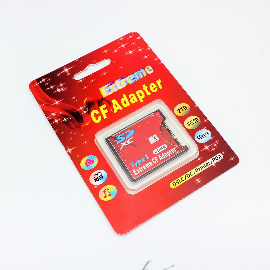 Adapter CF - Áo thẻ nhớ CF chuyển đổi thẻ SD thành thẻ CF ( Dùng được cho thẻ nhớ SD wifi )