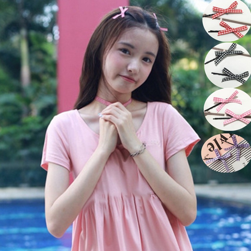 Kẹp tóc đính nơ đáng yêu cho nữ