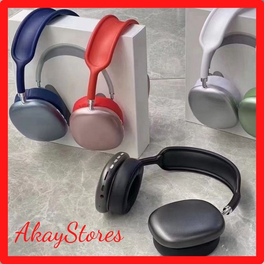 Tai Nghe Bluetooth Headphone Tai nghe Không Dây P9 Tai Nghe Chụp Tai Chống Ồn Air Max P9 Nghe phê êm pin bền- AkayStores