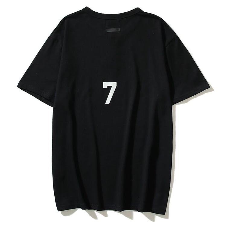 Fog Tee Áo Thun Tay Ngắn In Chữ flocked Dành Cho Cặp Đôi oversize