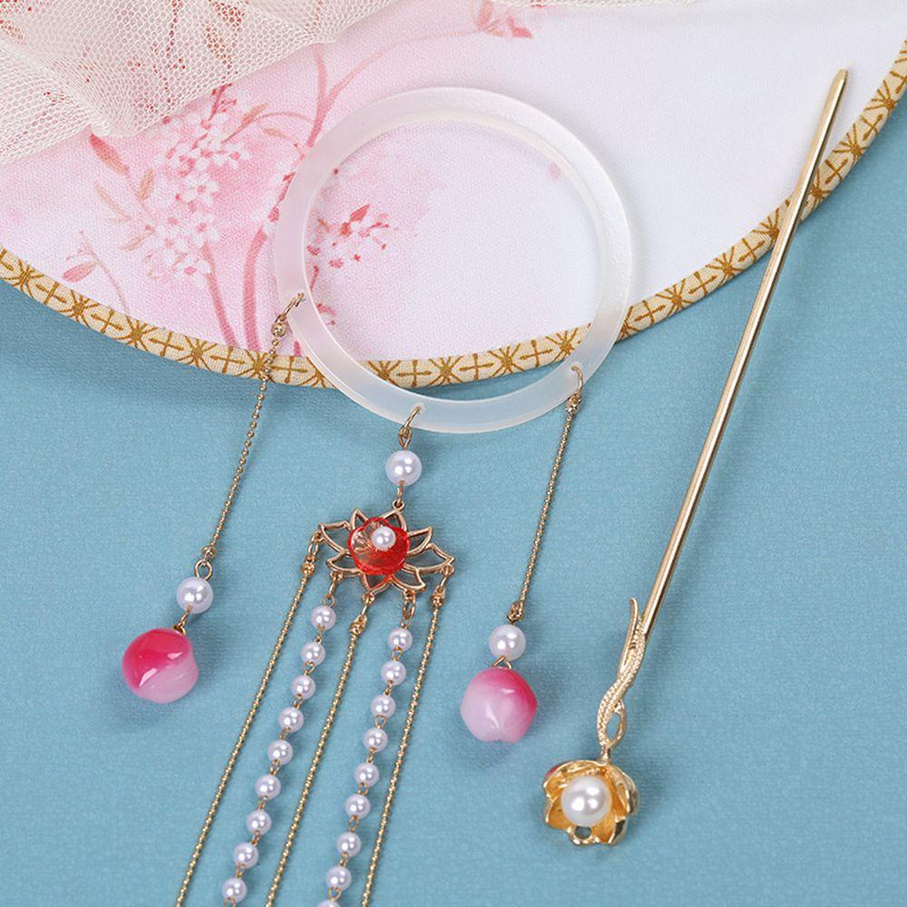 NICKOLAS Trâm Cài Tóc Hình Tròn Bằng Kim Loại Phong Cách Trung Hoa Cổ Điển Cho Nữ