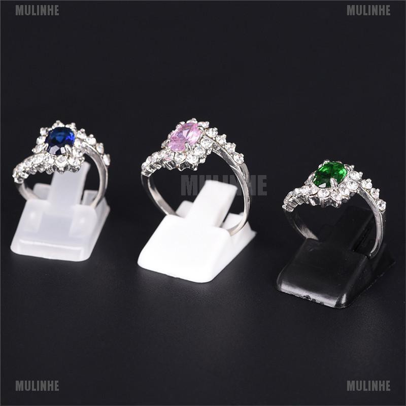 Set 10 Giá Đỡ Nhẫn Trưng Bày Bằng Nhựa Mờ Trang Trí Mới