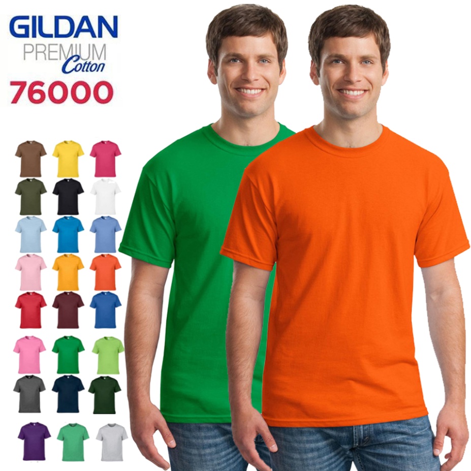 Áo Thun Trơn Cao Cấp GilDan Premium 76000 Cotton Nguyên Chất